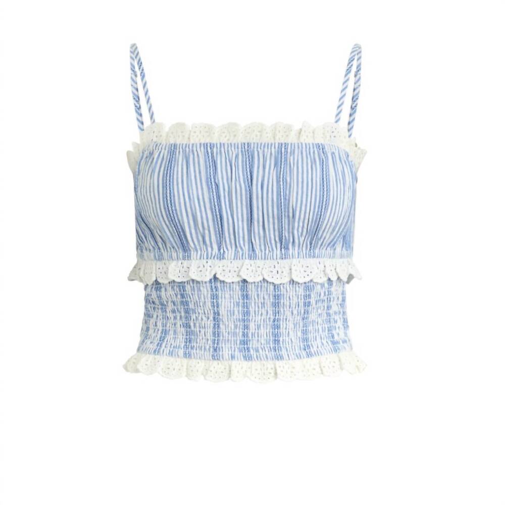 NEW BILA77 women's alba top in chambray blue